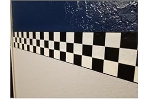 ROLLING BORDERS Checkered Flag Cars Wallpaper Border-4.5 Inch (Black Edge)