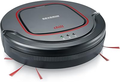 Aspirador® Chill Robot, aspirador potente para pisos duros e tapetes de pelo curto, robô de limpeza extra-plano com deteção de escadas, cinzento platina, RB 7025