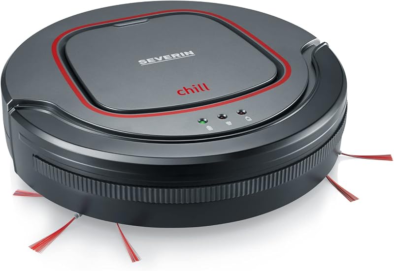 Aspirador® Chill Robot, aspirador potente para pisos duros e tapetes de pelo curto, robô de limpeza extra-plano com deteção de escadas, cinzento platina, RB 7025