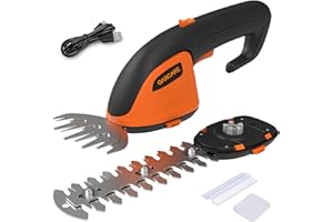 GARCARE 2-in-1 Cordless Grass Shear & Hedge Trimmer, 7.2V 2000mAh Li-ion Battery with Type-C Charging, Lightweight Handheld S