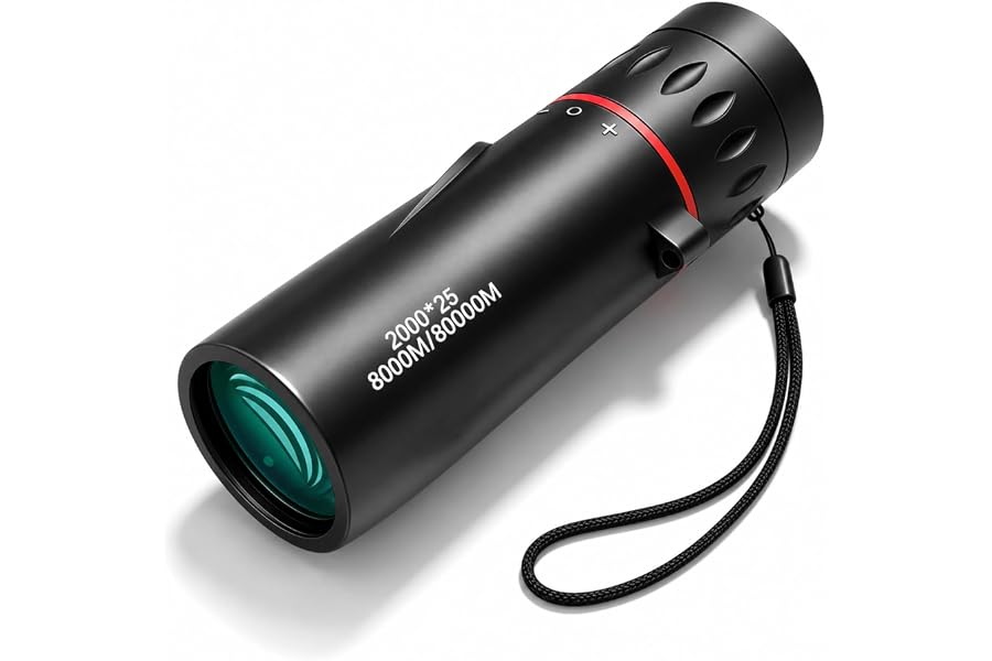 Mini 25X Monocular Telescope, HD Optics with Green Multilayer Coating, Lightweight & Waterproof for Outdoor Use, Great for Adults & Kids, for Hiking, Bird Watching, Travel and Stargazing