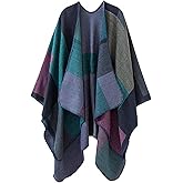 PAMEILA Women's Shawl Wraps Open Front Poncho Cape Oversized Sweaters Casual Cardigan Shawls for Fall Winter
