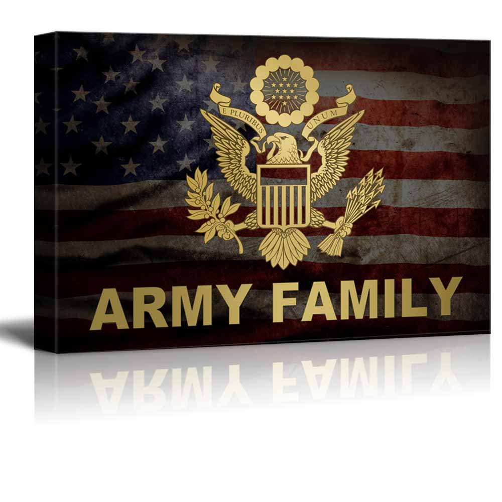 wall26 Military Family Canvas Wall Art Army Family 16x24 inches