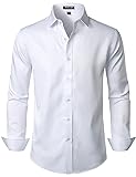 JEMITOP Men's Stretch Wrinkle Free Dress Shirts