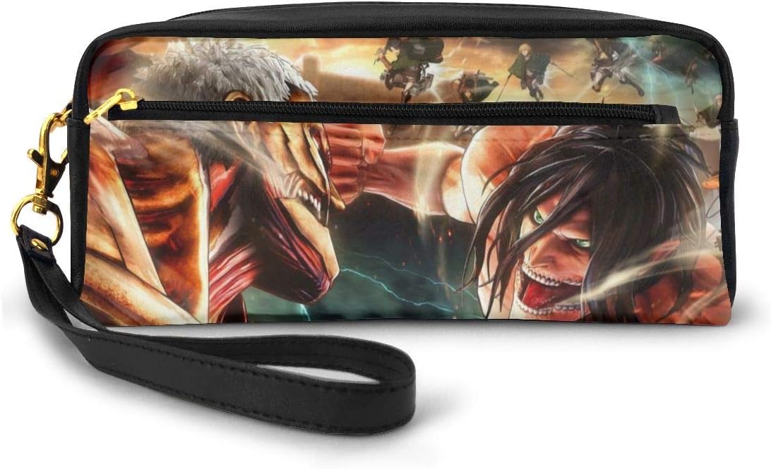 Naran Network Eren Jaeger Attack On Titan Makeup Bag Travel Cosmetic Bag Pencil Case Set Fashion Women's Jewelry Portable Zipper Wallet