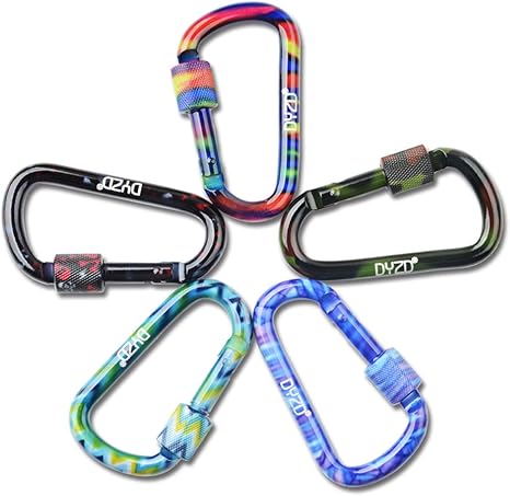 Amazon Dyzd アウトドア ロック カラビナ Dリングキーホルダー