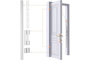 5-PCS Door Reinforcement Set for Jamb,Frame & Hinges Door Lock Security,Door Jamb Reinforcement Set,Anti Door Kick in Heavy D