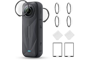 K&F Concept Standard Lens Guards Compatible for Insta360 X5, 9H Hardness High Transparency Tempered Optical Glass Lens Protec