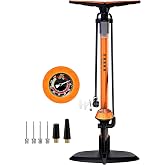GOBKO Bike Pump with Gauge,Bicycle Floor Pump for Presta and Schrader Valves Bike Tire Pumps Inflator High Pressure 160PSI &amp; 11BAR Portable Air Pump for Road Bike Car MTB Sports Balls
