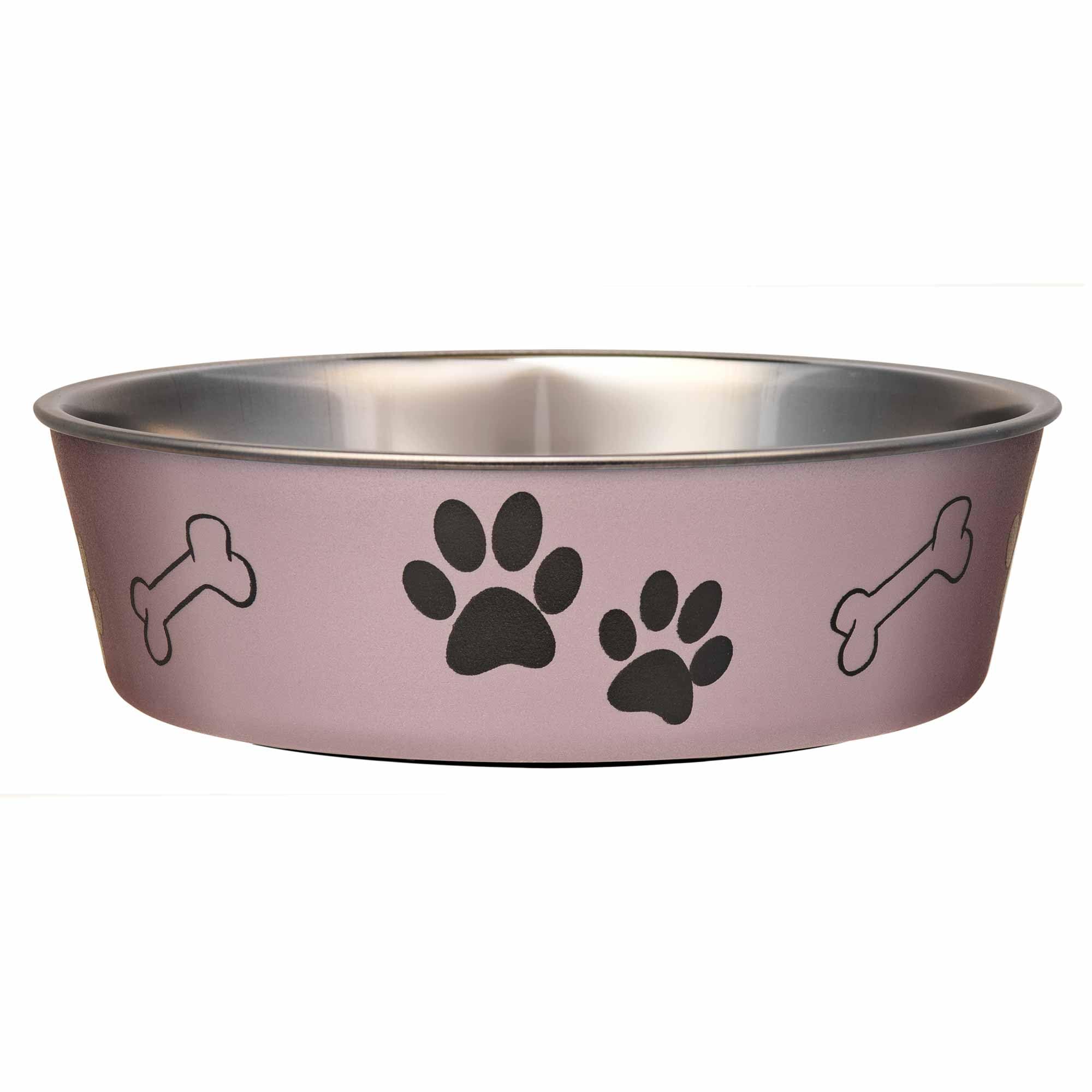 Loving Pets Metallic Bella Bowl Dog Bowl, Large, 1.5 Litre, Grape