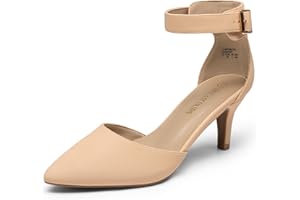 Dream Pairs Women's Lowpointed Low Heel Dress Pump Shoes