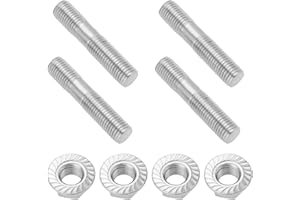 SG Store 4 Sets M10x1.5 Double Exhaust Manifold Flange Studs 304 Stainless Steel Compatible with Toyota Compatible with Nissan