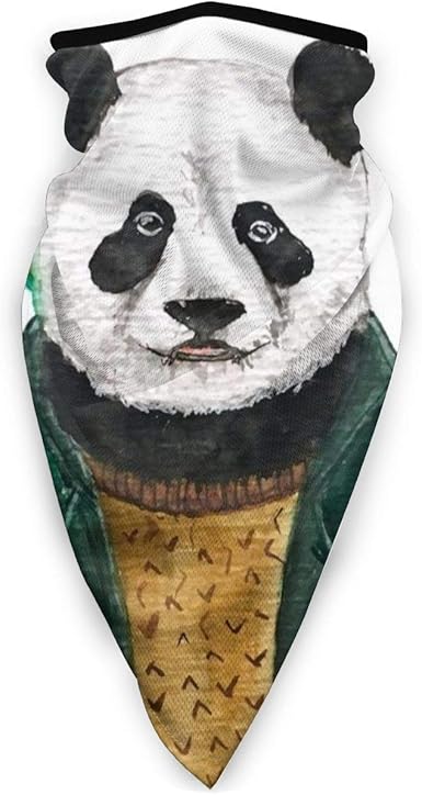Gentleman Panda Design Seamless Warmer Windproof Uv Protection Neck