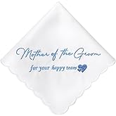 Mother of the Bride Handkerchiefs Happy Tear Wedding Handkerchiefs Something Blue Gifts On Wedding Day Keepsake Hankies