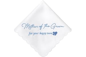 Mother of the Bride Handkerchiefs Happy Tear Wedding Handkerchiefs Something Blue Gifts On Wedding Day Keepsake Hankies