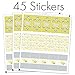 Yellow Elephant Welcome Baby Mini Chocolate Candy Bar Wrapper Labels, Party Favor Stickers - 45 Count