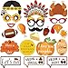 Thanksgiving Fall Party Photo Booth Props Kit For Autumn Harvest Funny Turkey Friendsgiving Party Decorations Supplies-44 Count