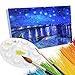 CENTSTAR 30 Pcs Round Paint Tray Palettes Plastic for Acrylic Oil Watercolor Craft DIY Art Painting Palettes, White (30 PCS)