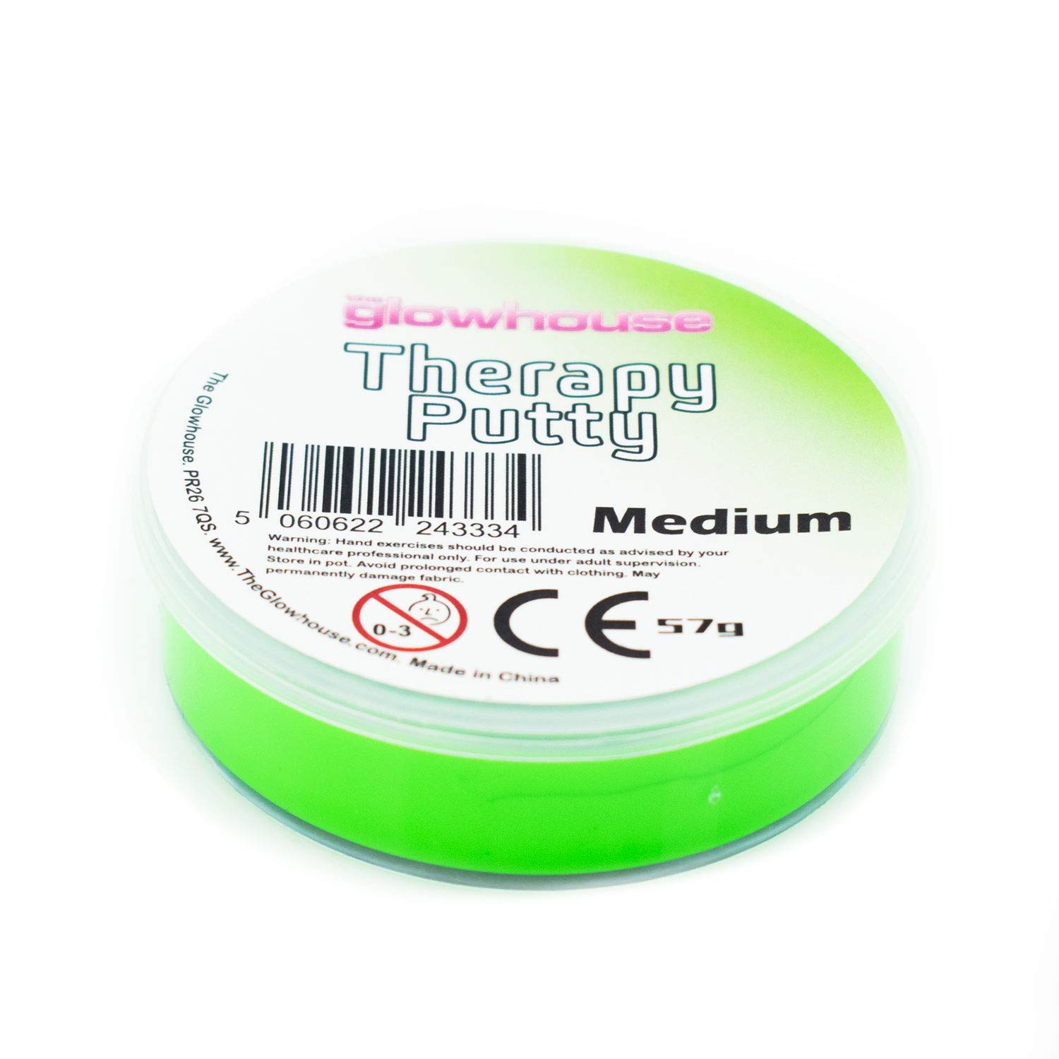 Premium Therapy Putty Squeezable Non-Toxic, Hand Exercise, Anti-Stress for Adults & Children 57g (Green - Medium)