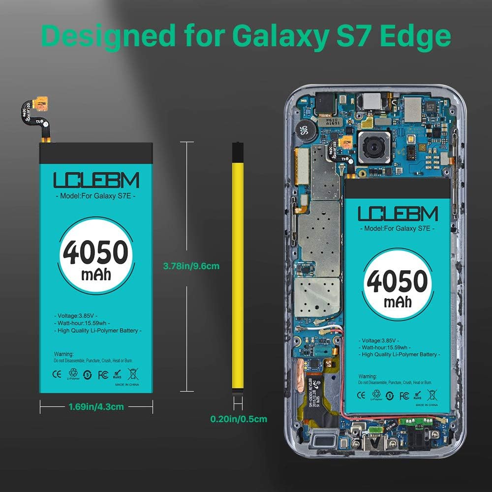Galaxy S7 Edge Battery [4050mAh] S7 Edge Battery LCLEBM New 0 Cycle Battery Replacement for Samsung Galaxy S7 Edge G935V G935P G935A G935T S7 Edge Battery Replacement with New Replacement Kits: Home Audio & Theater