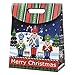 Gift Boutique Small Christmas Cookie Tent Boxes Foldover Gift Bags with Handles 12 Pack 4 Holiday Designs for Easy Wrapping Packaging Kids Presents Prizes Treat Candy Party Favor & Stocking Stuffers