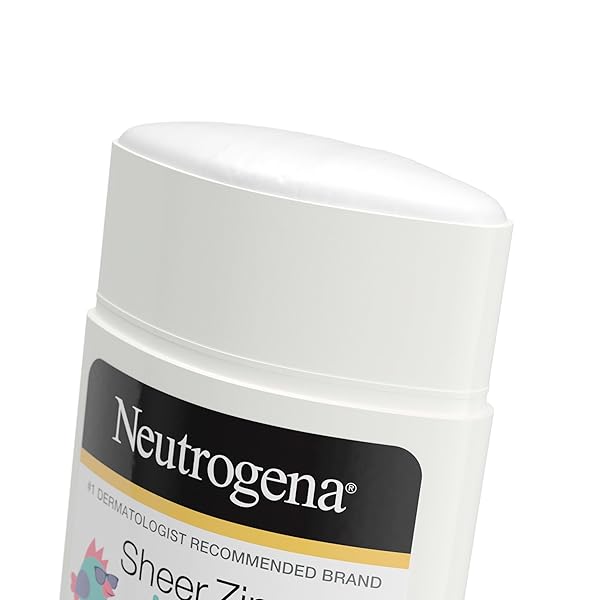 NEUTROGENA SHEER ZINC OXIDE KIDS MINERAL SUNSCREEN STICK, BROAD SPECTRUM SPF 50+ & UVA/UVB PROTECTION & WATER RESISTANT WITH RESIDUE-FREE, NO-MESS APPLICATION, OIL- & PARABEN-FREE, 1.5 OZ