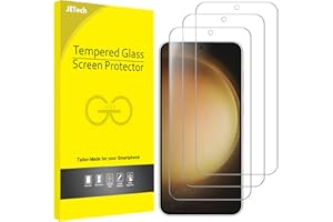 JETech Screen Protector for Samsung Galaxy S23 5G 6.1-Inch, Tempered Glass Film, Fingerprint ID Compatible, HD Clear, 3-Pack