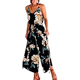 Jumpsuit Damen Sommer - Boho Overall Mit Weitem Bein, Elegant Und Luftig