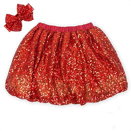 Sparkly Sequins Tutu Skirts With Headband For Girl
