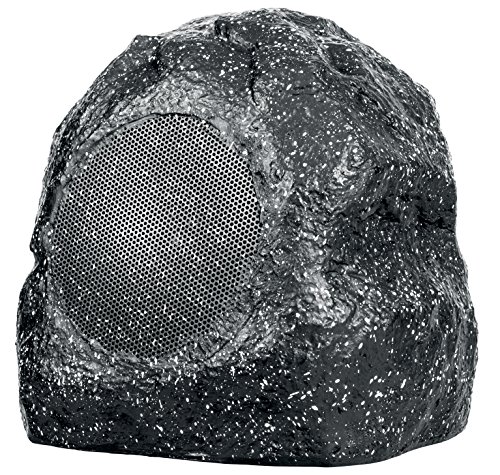 Sharper Image SBT625GY Outdoor Rock Speaker, Bluetooth Wireless, Waterproof Design, Rechargeable & Portable