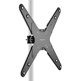 Mount-It! TV Pole Mount, Fits 32" to 55" Screens, Universal VESA 75x75 to 400x400, Full-Motion Tilt, Swivel &amp; Rotate, Clamps to 1.1" - 1.96" Diameter Poles, Ideal for Gazebos, Trade Shows, &amp; POS