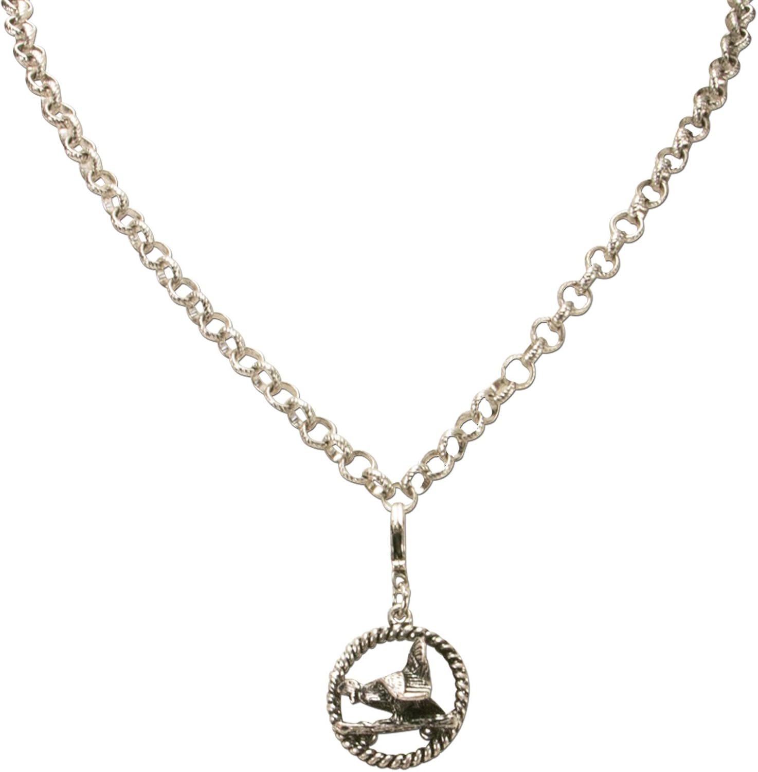 Alpenflüstern AAH138 Auerhahn Costume Pendant in Ring Small for Charivari Antique Silver Colours - Image 4