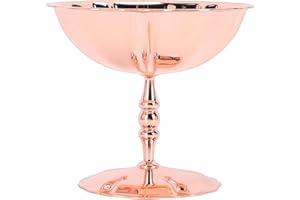 Zerodis Ice Cream Bowl, Goblet Sundae Glass Stainless Steel Dessert Cup Flower Shaped Metal Footed Snack Candy Serving Cups f