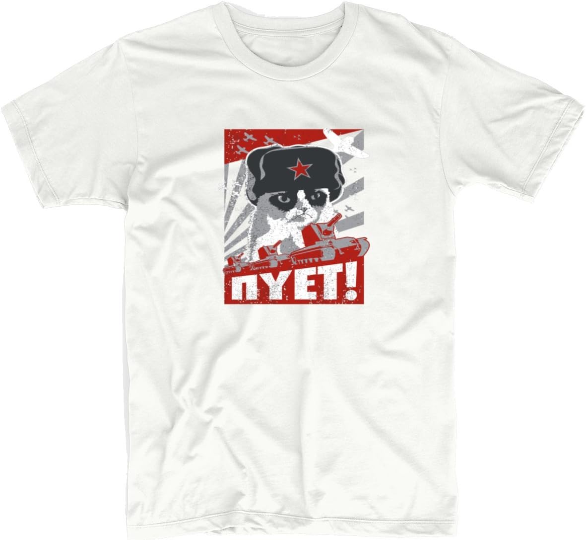Grumpy Cat NYET Soviet Mens & Womens Printing T Shirt Custom Tee