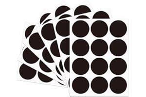 Garryewan Colored Dot Stickers, Removable Round Color Coding Labels, 2 Inch Polka Circle Dot Label Sticker for Garage Sale Stickers/Yard Sale Price Stickers, Writable Not Blurry (Black/ 540Pcs)
