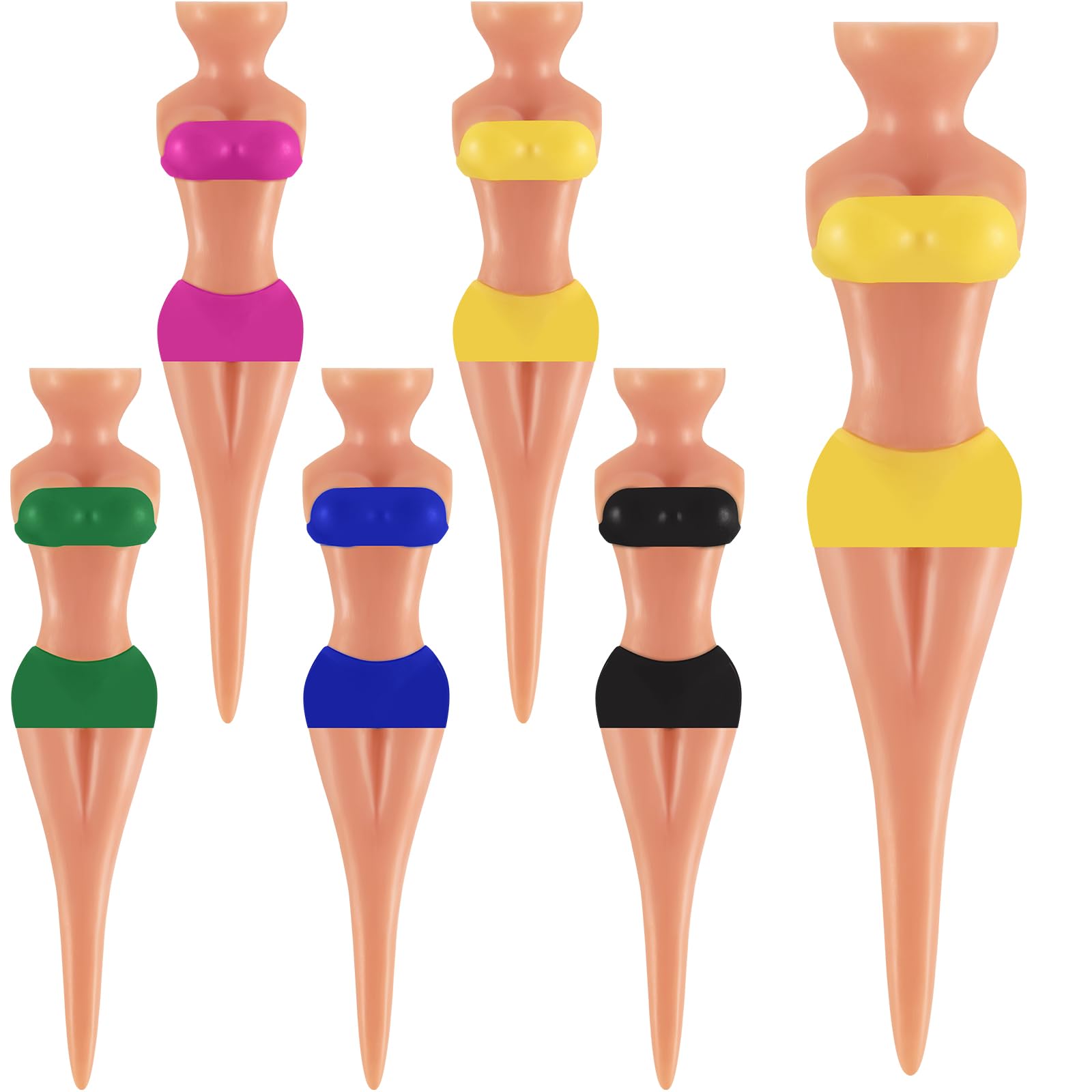 Skylety 15 Pieces Golf Tees for Lady Golf 3 Inch Colorful Plastic Ladies Tees, Training Accessories for Men Women Uncle Father Home Birthday Present Gift Party