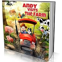 Personalized Soft Cover Storybooks by Dinkleboo - "Visits The Farm" - Your Child Joins Mr. Gray On A Trip Around The Farm - f