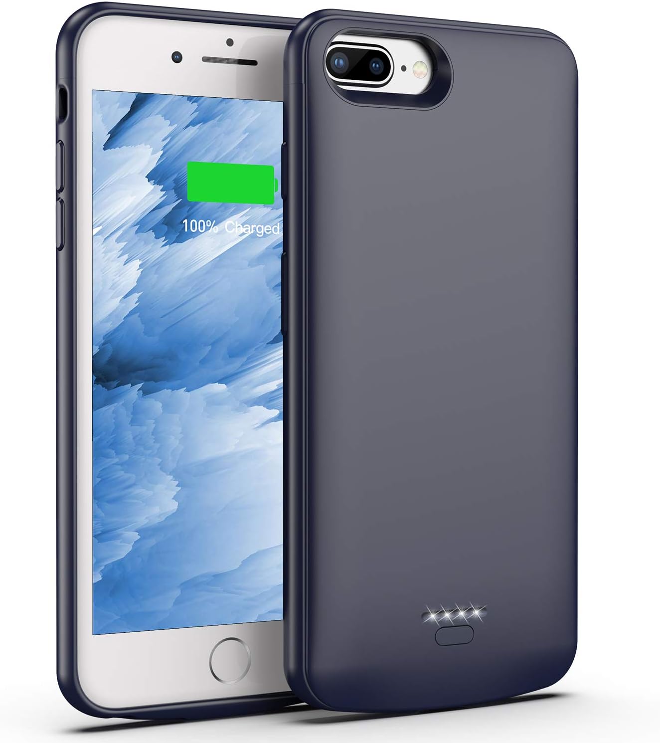 2020 New Version Swaller Battery Case for iPhone 8 Plus/7 Plus, 5500mAh Slim Portable Charger Case Extend 150% Battery Life, Protective Backup Charging Case