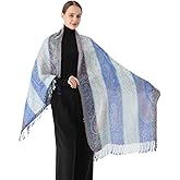 Pashmina Scarf for Women Rainbow Colorful Soft Lightweight Wedding Shawl Wrap