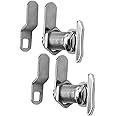 WOOCH 1" Thumb Operated Offset Cam Lock, RV Compartment Latch, Non-Locking Thumb Turn, for RV Compartment Camper Storage Door (2 Pack)