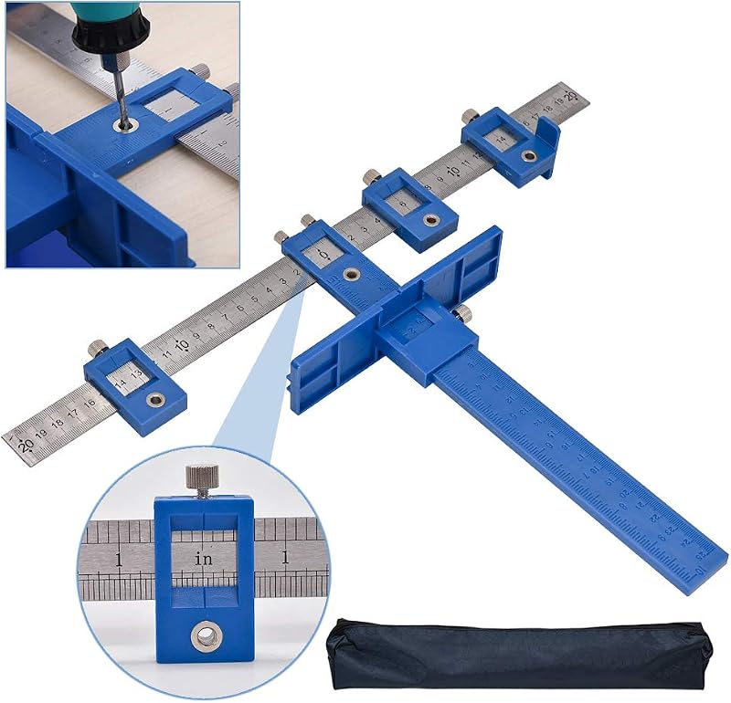 Angzhili Cabinet Hardware Jig Set Drill Guide Locator Dowelling Tool