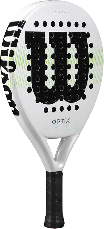 Optix V1, Raquette de Padel, Structure en Fibre de Verre et Mousse Souple, Design Circulaire et Technologie des Trous de Précision, Couleur : Blanc, Taille : 2