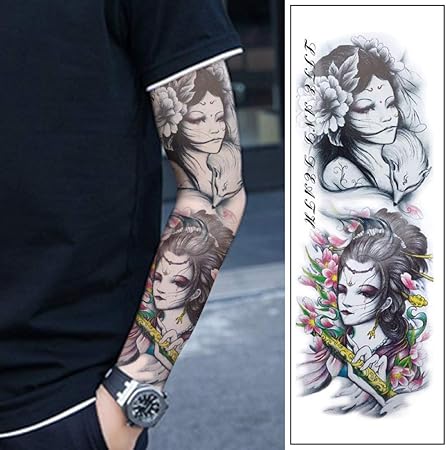 Tzxdbh 5pcs Bras Complet Tatouage Bras Autocollant De