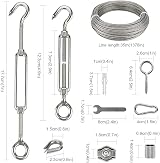 VonLux 35m Stainless Steel Wire Rope Plant Trellis Kit Turnbuckle Tensioner view 7