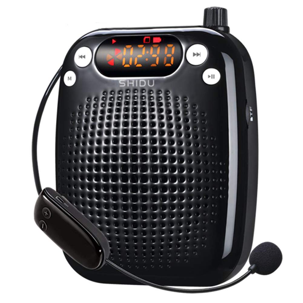Portable Voice Amplifier SHIDU Wireless Voice Amplifiers Speaker with UHF Microphone,10W Rechargable PA System with Natural Sound for Instructors,Tour Guides, Teachers