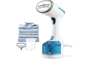 DBC Steamer for Clothes 1500W, 20S Fast Heat-up Portable Handheld Steamer for Clothes, 2 in 1 Fabric Wrinkle Remover with Fabric Brush, 250ml Water Tank, Ideal for Home, Office, Travel, Blue