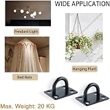 Mooche 8Pcs Pad Eye Plate Suspension Hook Stainless Steel 6mm Ring view 4
