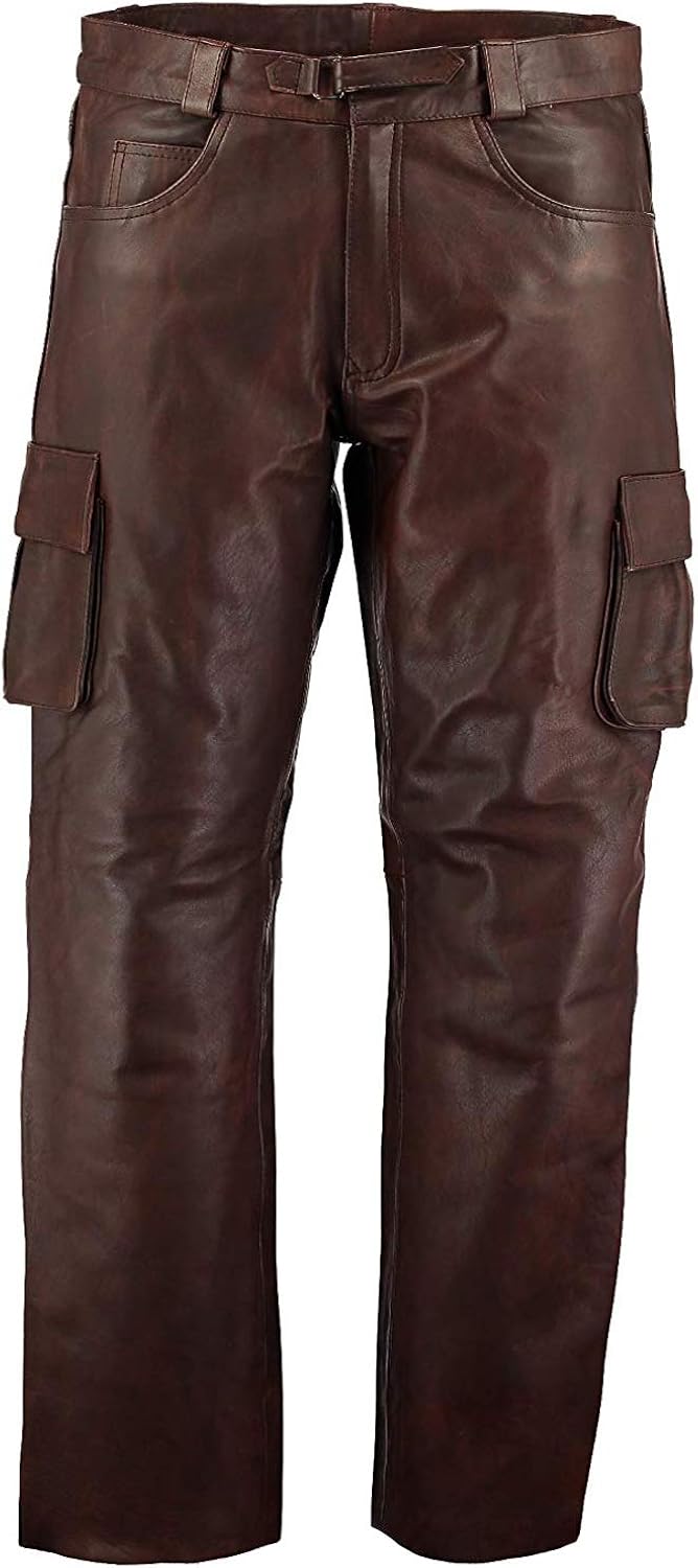 cargo leather trousers