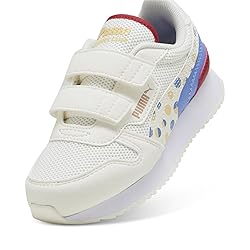 PUMA R78 Hook and Loop Sneaker, Warm White-Blue