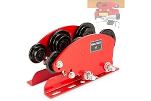 POWLAB 1Ton Heavy Duty Electric Hoist Manual Trolley, 2204LBS Capacity, Adjustable 1.97-3.54in Flange, I-Beam Trolley for PA600 to PA1000 Overhead Garage Hoist System, Push Beam Trolley with 6 Wheel